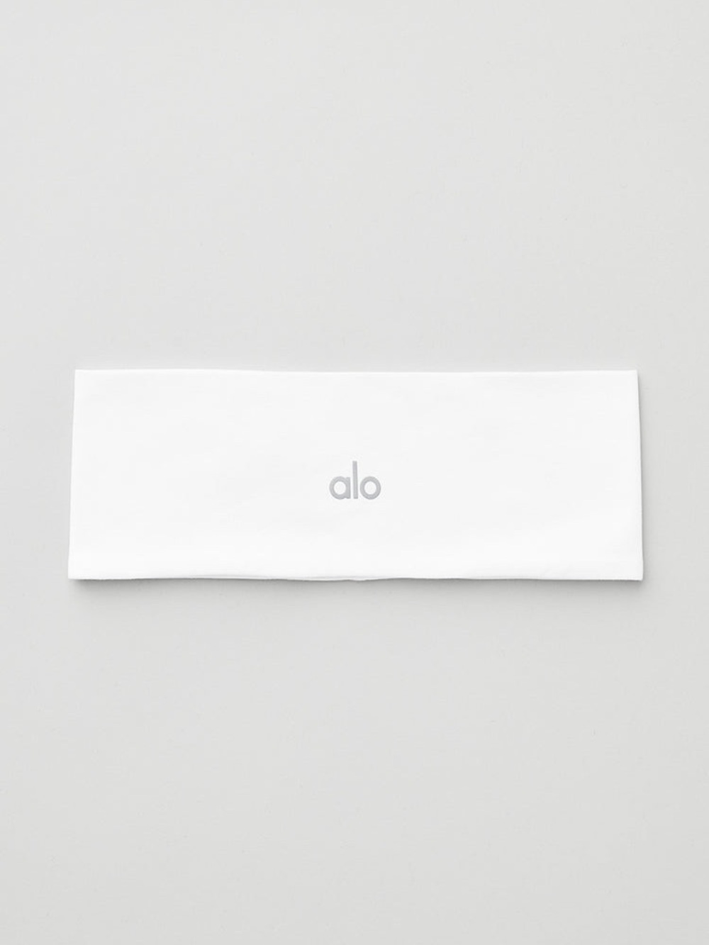 ALO Yoga Performance Conquer Headband White Logo